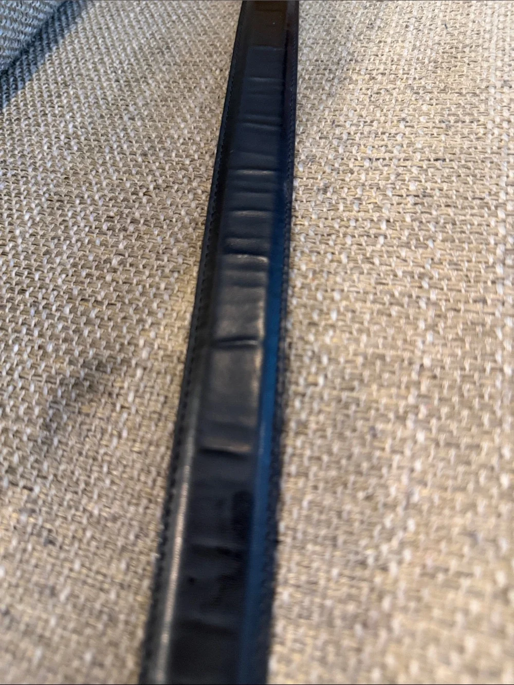 EUC - Vintage Coach Black Leather Belt with Gold Square Buckle - Small